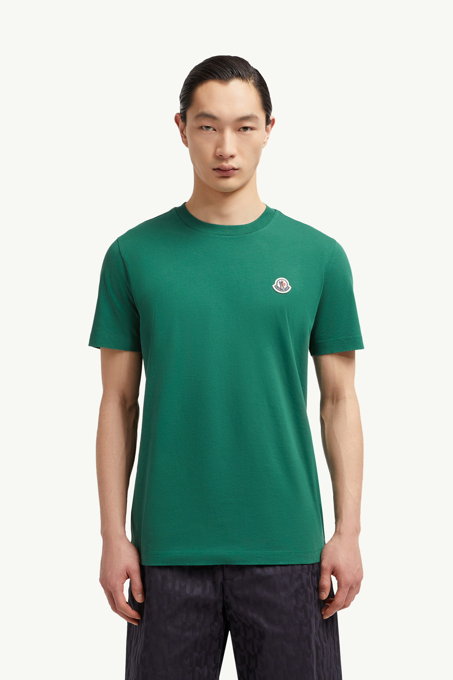 T-shirts en coton à logo (lot de 3) Hommes BLANC, VERT BOUTEILLE ET BLEU MARINE Moncler 3